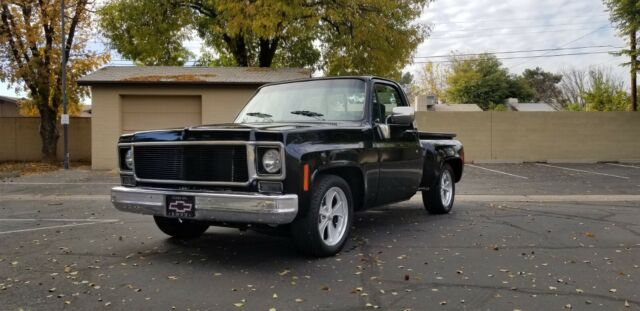 1977 Black Chevrolet C-10 Standard Cab Pickup