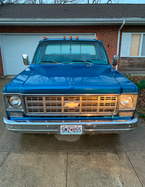 1977 Blue Chevrolet C-10 Standard Cab Pickup