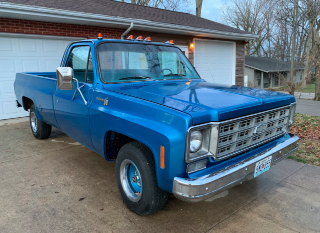 1977 Blue Chevrolet C-10 Standard Cab Pickup
