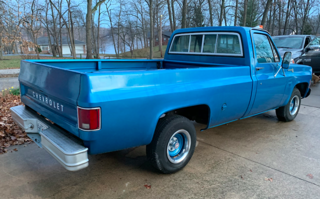 1977 Blue Chevrolet C-10 Standard Cab Pickup