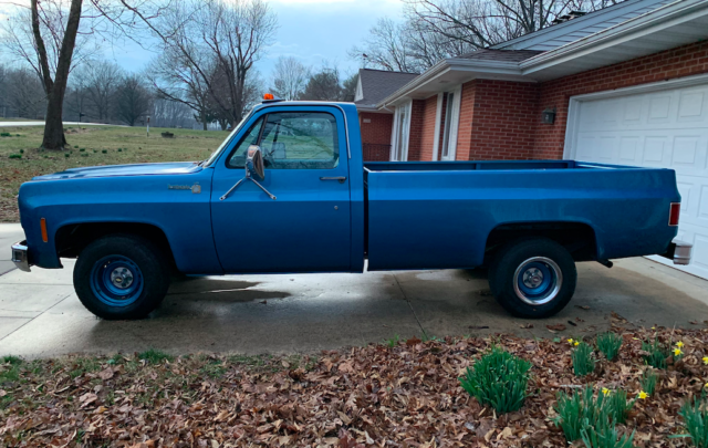 1977 Blue Chevrolet C-10 Standard Cab Pickup