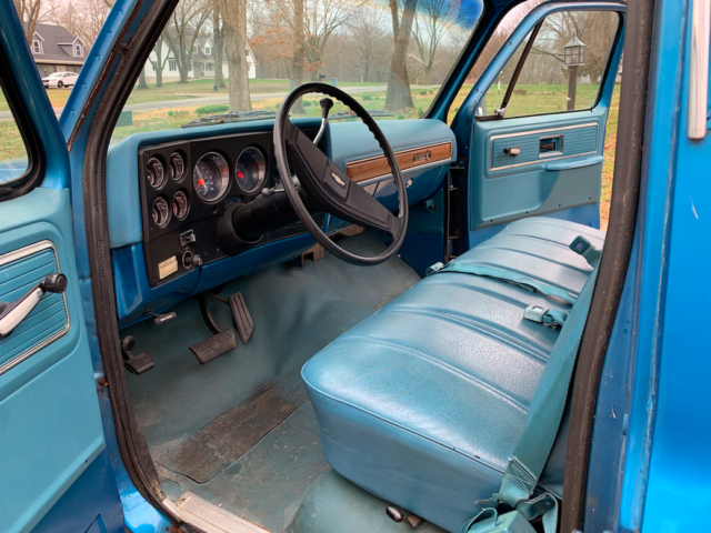 1977 Blue Chevrolet C-10 Standard Cab Pickup