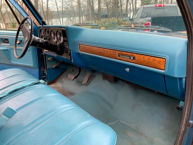 1977 Blue Chevrolet C-10 Standard Cab Pickup