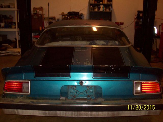 1977 Teal Chevrolet Camaro Coupe