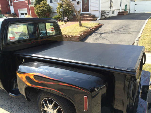 1977 black with flames Chevrolet C-10 side step