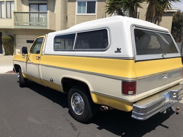 1977 Yellow/white /yellow Chevrolet C-10 Truck