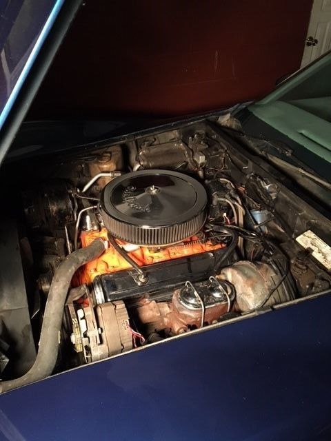 1977 Blue Chevrolet Corvette