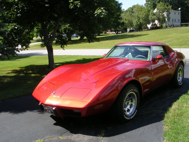 1977 Orange Chevrolet Corvette Coupe