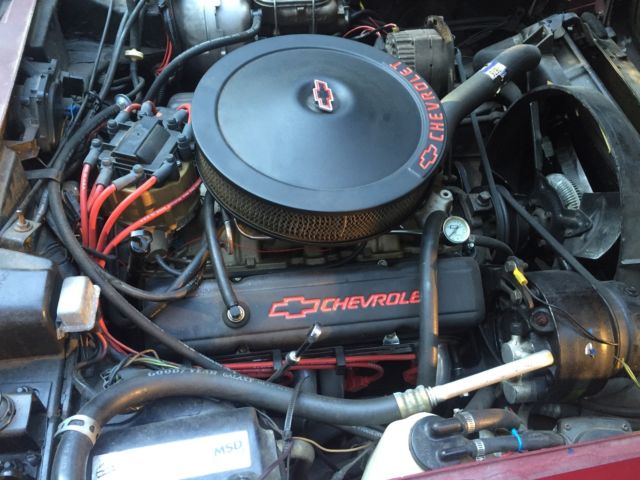 1977 Burgundy Chevrolet Corvette T-tops