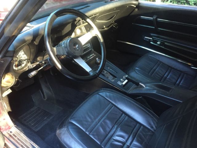 1977 Burgundy Chevrolet Corvette T-tops