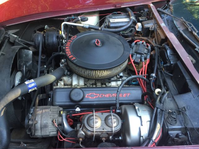 1977 Burgundy Chevrolet Corvette T-tops