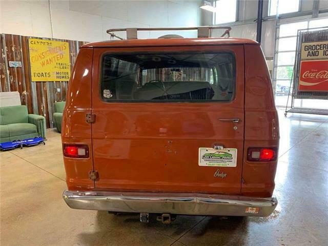 1977 Orange Dodge Ram Van Conversion Van