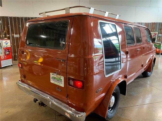 1977 Orange Dodge Ram Van Conversion Van