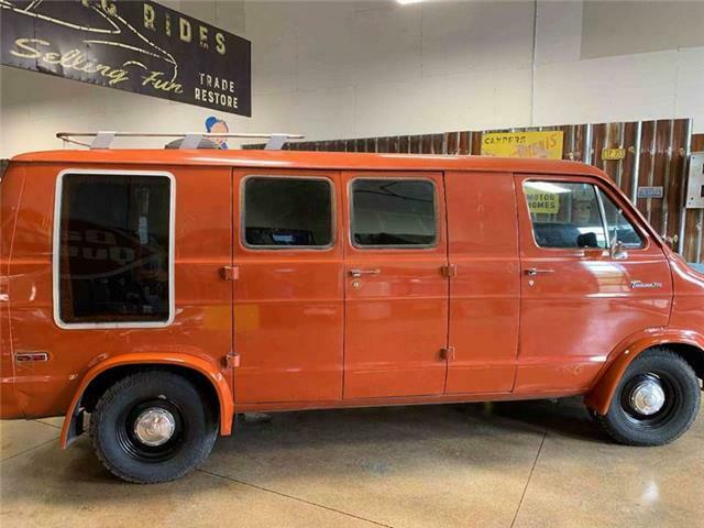 1977 Orange Dodge Ram Van Conversion Van