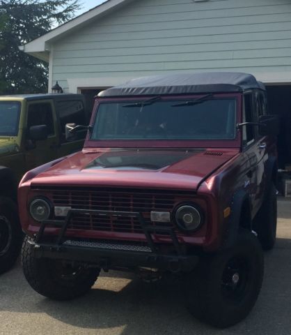 1977 Marroon metallic Ford Bronco Wagon