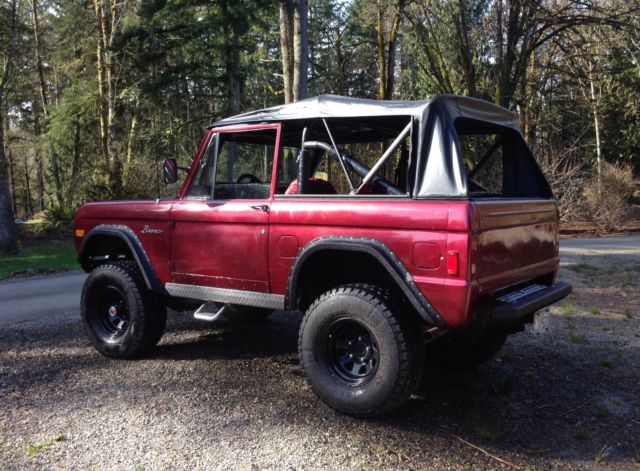 1977 Marroon metallic Ford Bronco Wagon