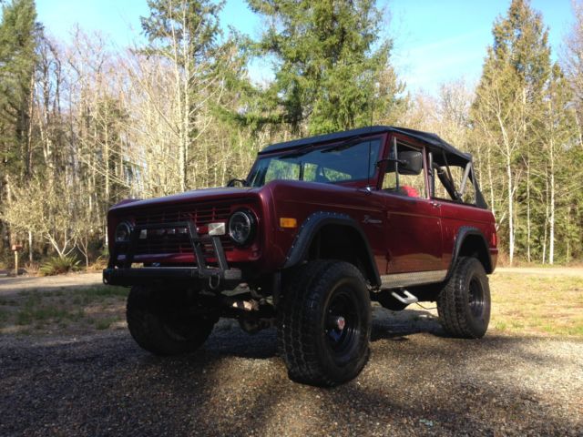 1977 Marroon metallic Ford Bronco Wagon