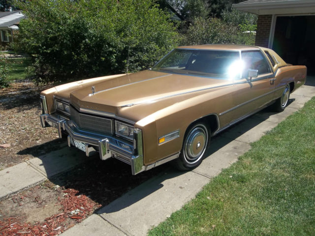 1977 Gold Cadillac Eldorado Coupe