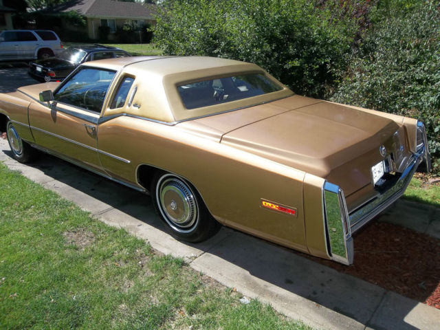 1977 Gold Cadillac Eldorado Coupe