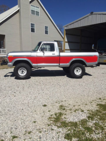 1977 Red and Silver Ford F-150