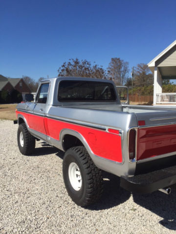 1977 Red and Silver Ford F-150
