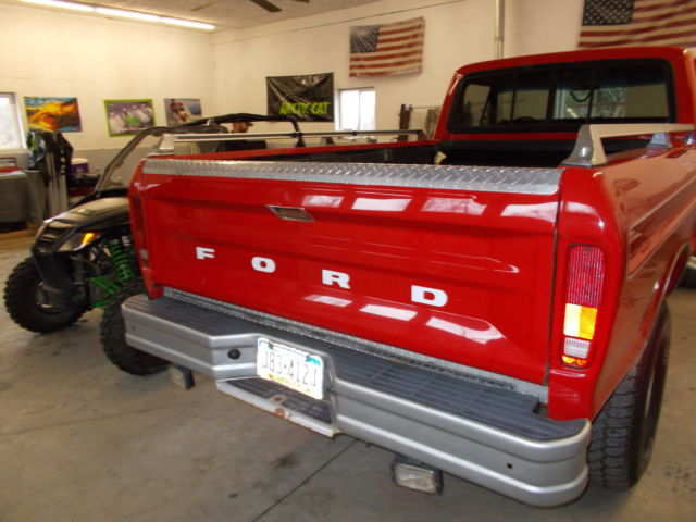 1977 red Ford F-250 pickup