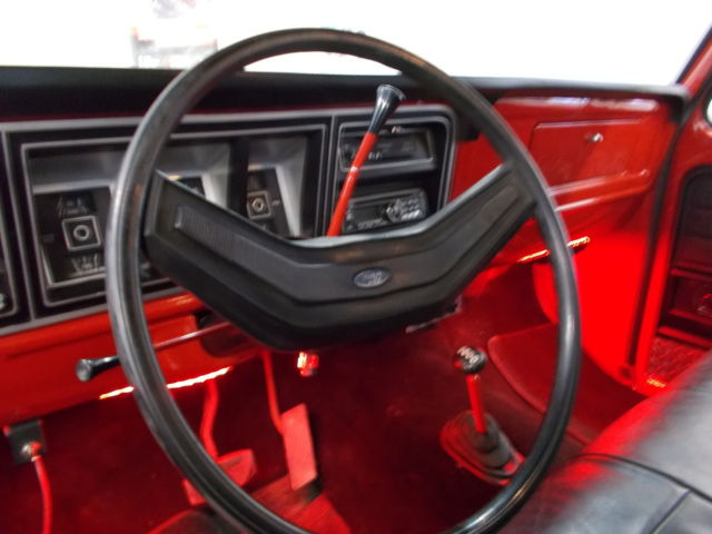 1977 red Ford F-250 pickup