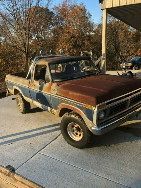 1977 Blue Ford F-150 Standard Cab Pickup