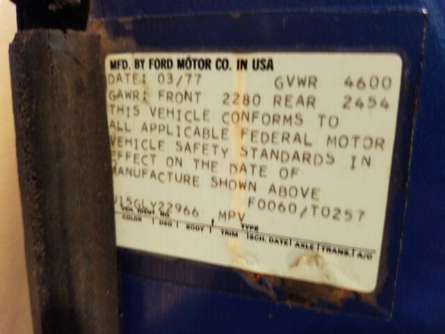 1977 BLUE Ford Bronco CONVERTIBLE