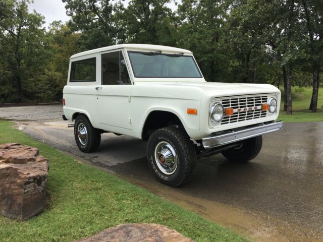 1977 White Ford Bronco Convertible