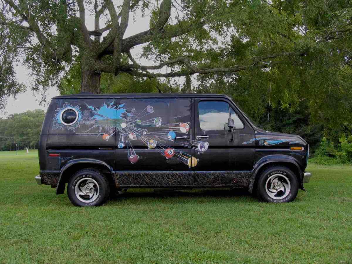 1977 Black Ford Econoline Van