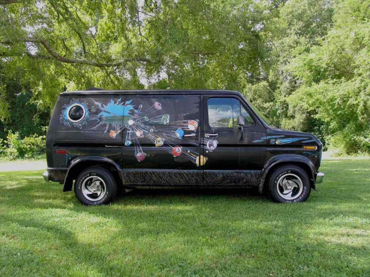 1977 Black Ford Econoline Van