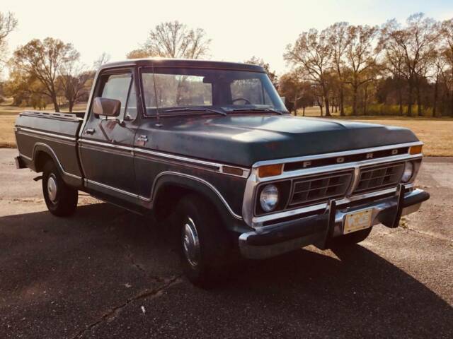 1977 Green Ford F-100 Crew Cab Pickup