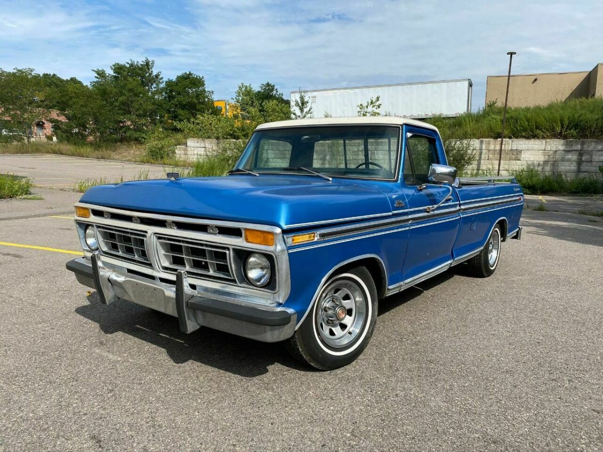 1977 Blue Ford F-100 Pickup Truck