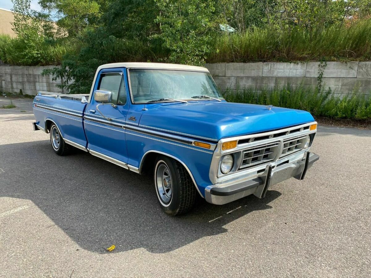 1977 Blue Ford F-100 Pickup Truck