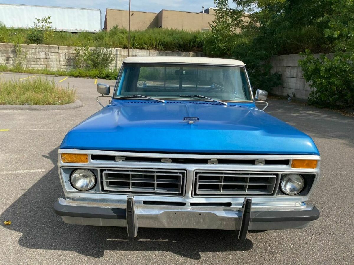 1977 Blue Ford F-100 Pickup Truck