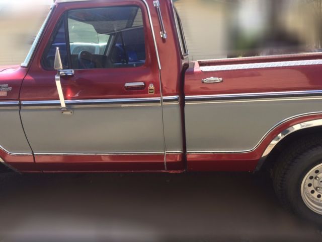 1977 Red Ford F-100 Cab & Chassis