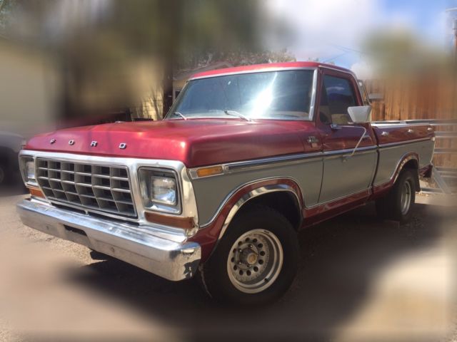1977 Red Ford F-100 Cab & Chassis
