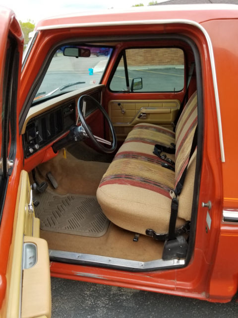 1977 Orange Ford F-150 Standard Cab Pickup