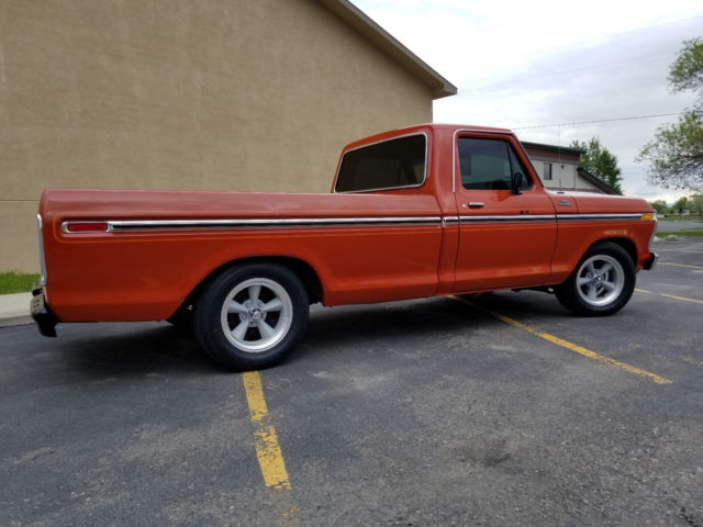 1977 Orange Ford F-150 Standard Cab Pickup
