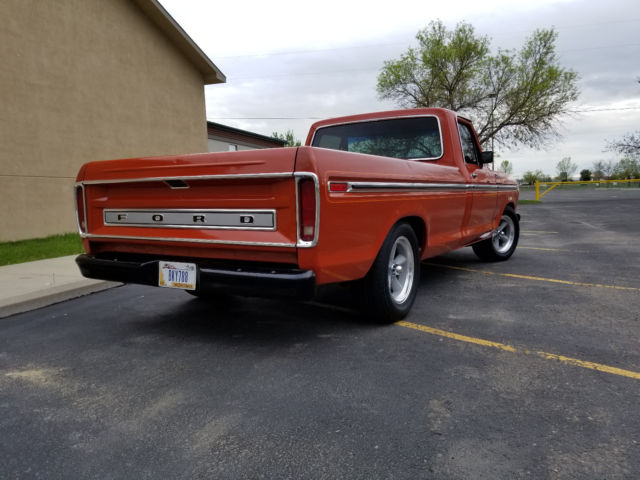 1977 Orange Ford F-150 Standard Cab Pickup