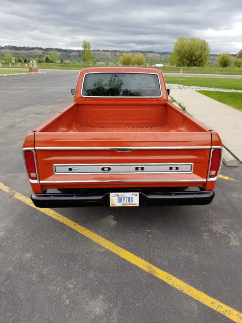 1977 Orange Ford F-150 Standard Cab Pickup