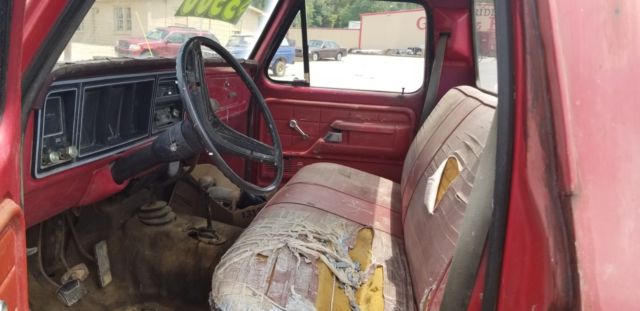 1977 Red Ford F-150 Standard Cab Pickup