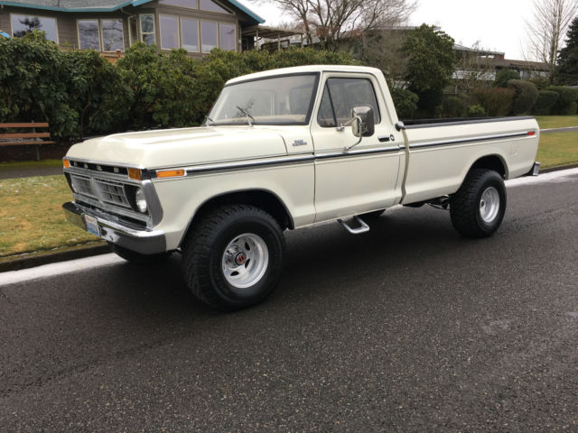 1977 White Ford F-150 Standard Cab Pickup