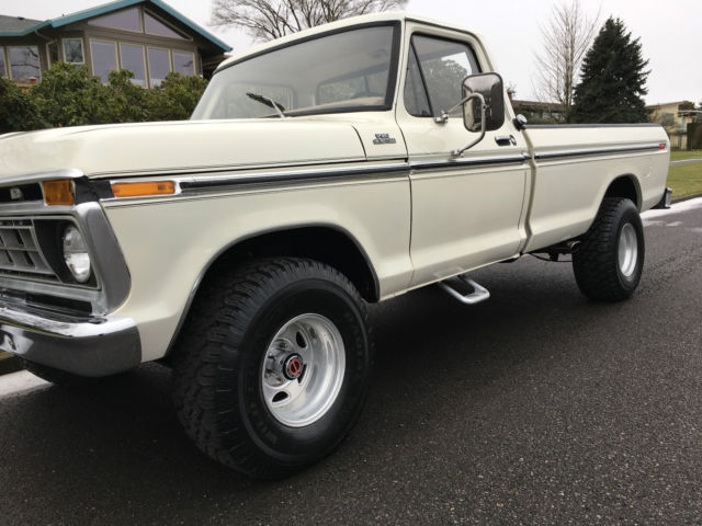 1977 White Ford F-150 Standard Cab Pickup