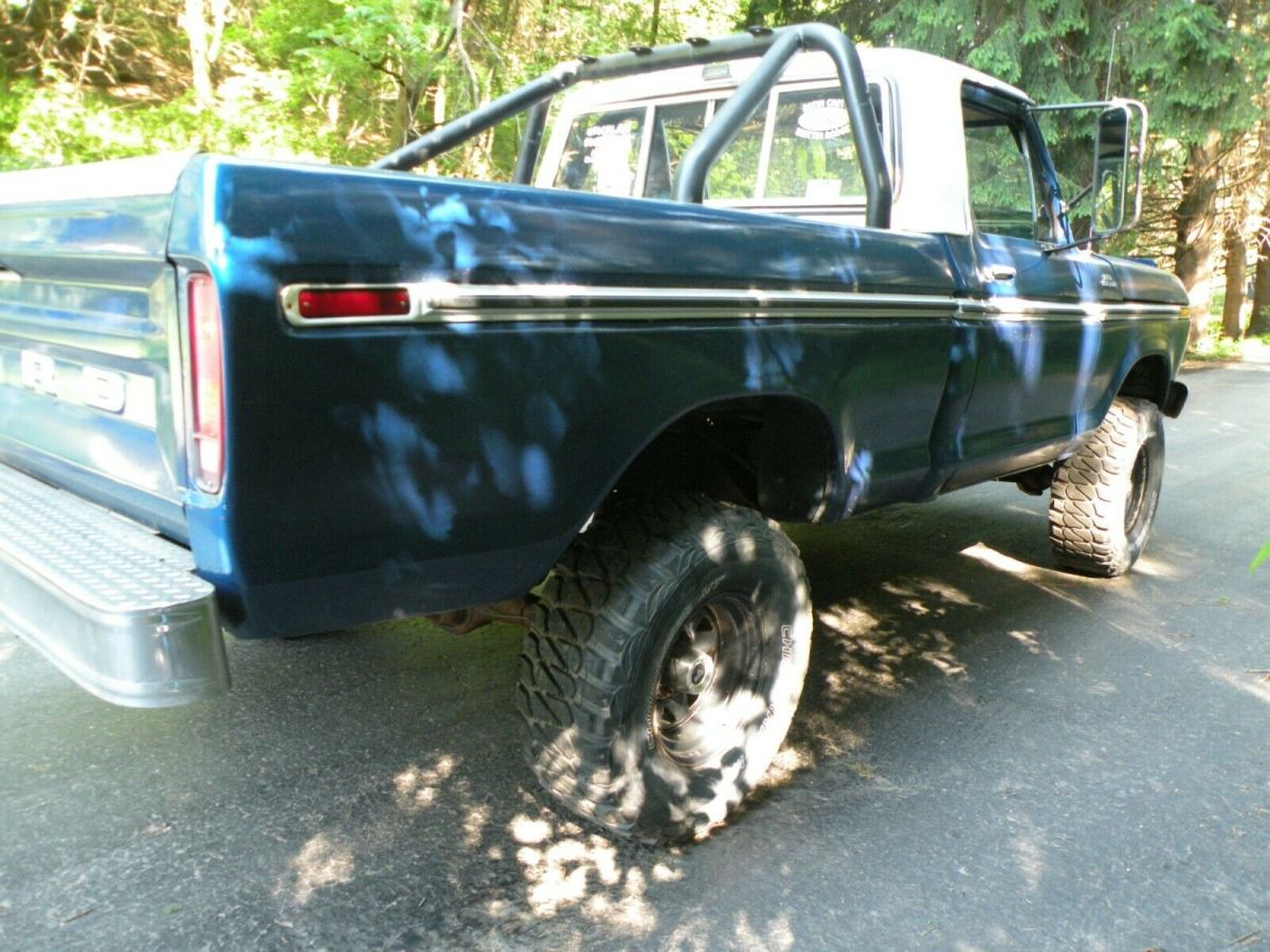 1977 Blue and White Ford F-150 Standard Cab Pickup