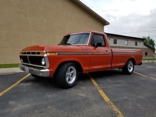 1977 Orange Ford F-150 Standard Cab Pickup