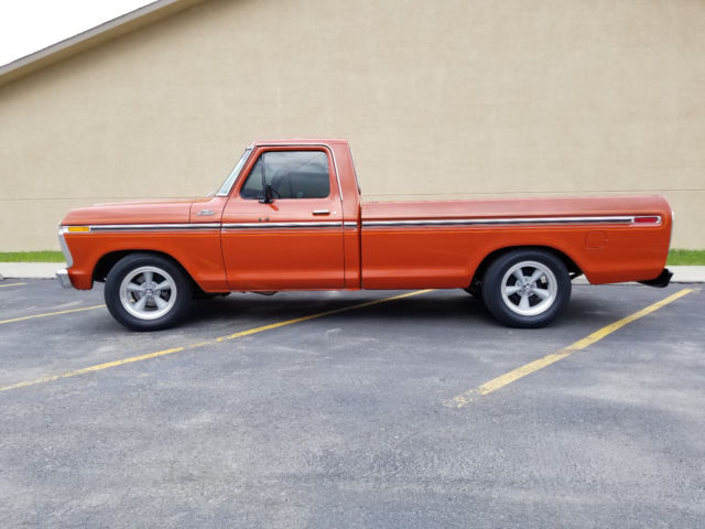 1977 Orange Ford F-150 Standard Cab Pickup