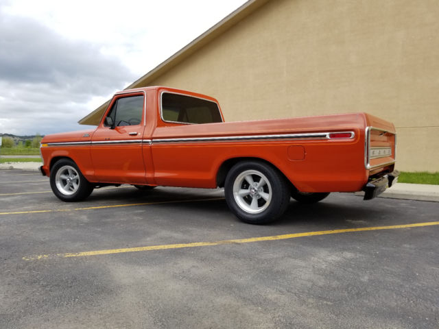 1977 Orange Ford F-150 Standard Cab Pickup