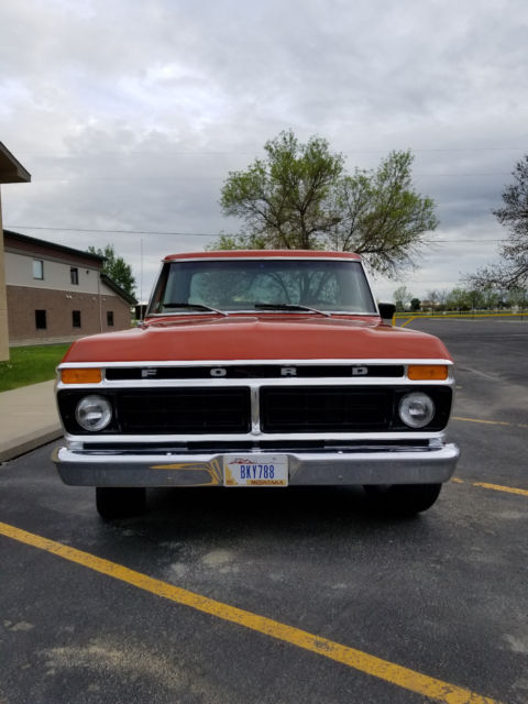 1977 Orange Ford F-150 Standard Cab Pickup